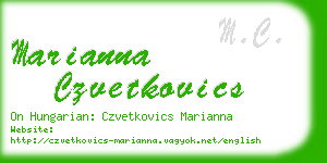 marianna czvetkovics business card